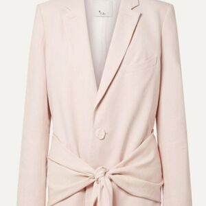 Tibi Women's 0 Baby Pink Twill Blazer